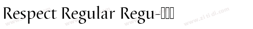 Respect Regular Regu字体转换